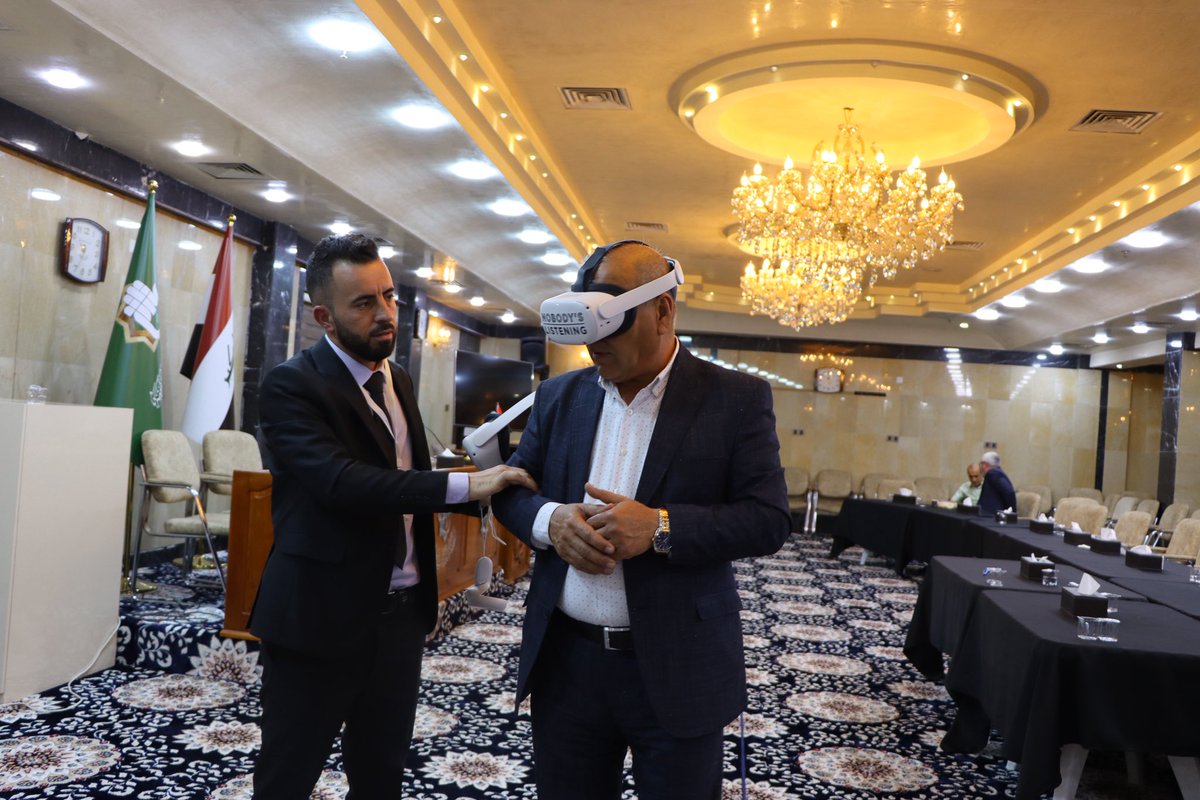 YazdaOrg's tweet photo. 1/ At the #MemoryOfPain Conference in Karbala, Yazda presented a powerful VR experience immersing visitors in the atrocities committed against Yazidis in Sinjar—based on real survivor testimonies.
#Yazda #YazidiGenocide #Sinjar https://t.co/7dpTWeCkUX