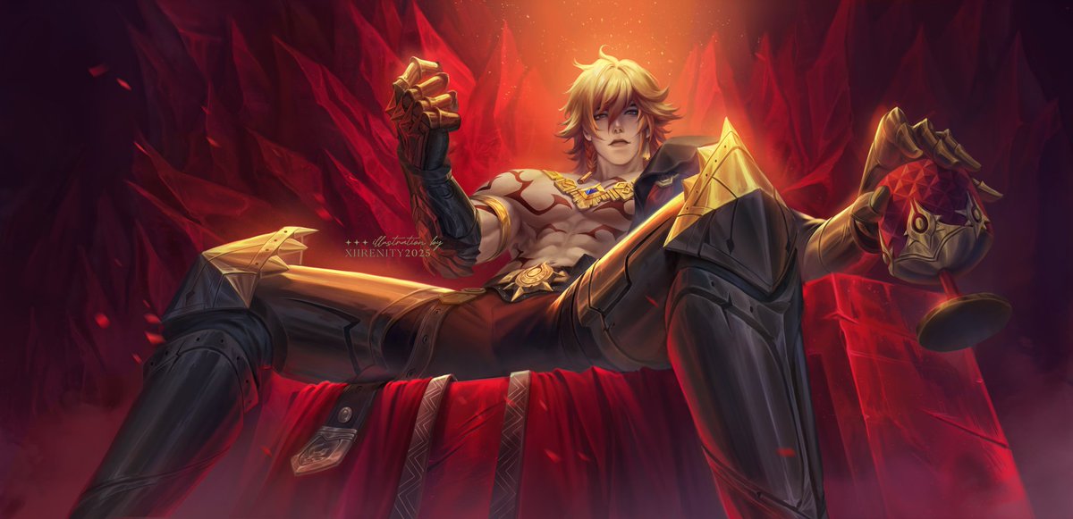 XIIrenity's tweet image. &quot;The son of Gorgo will be crowned in blood.&quot;
#mydei #mydeimos #hsr #honkaistarrail #hsrfanart