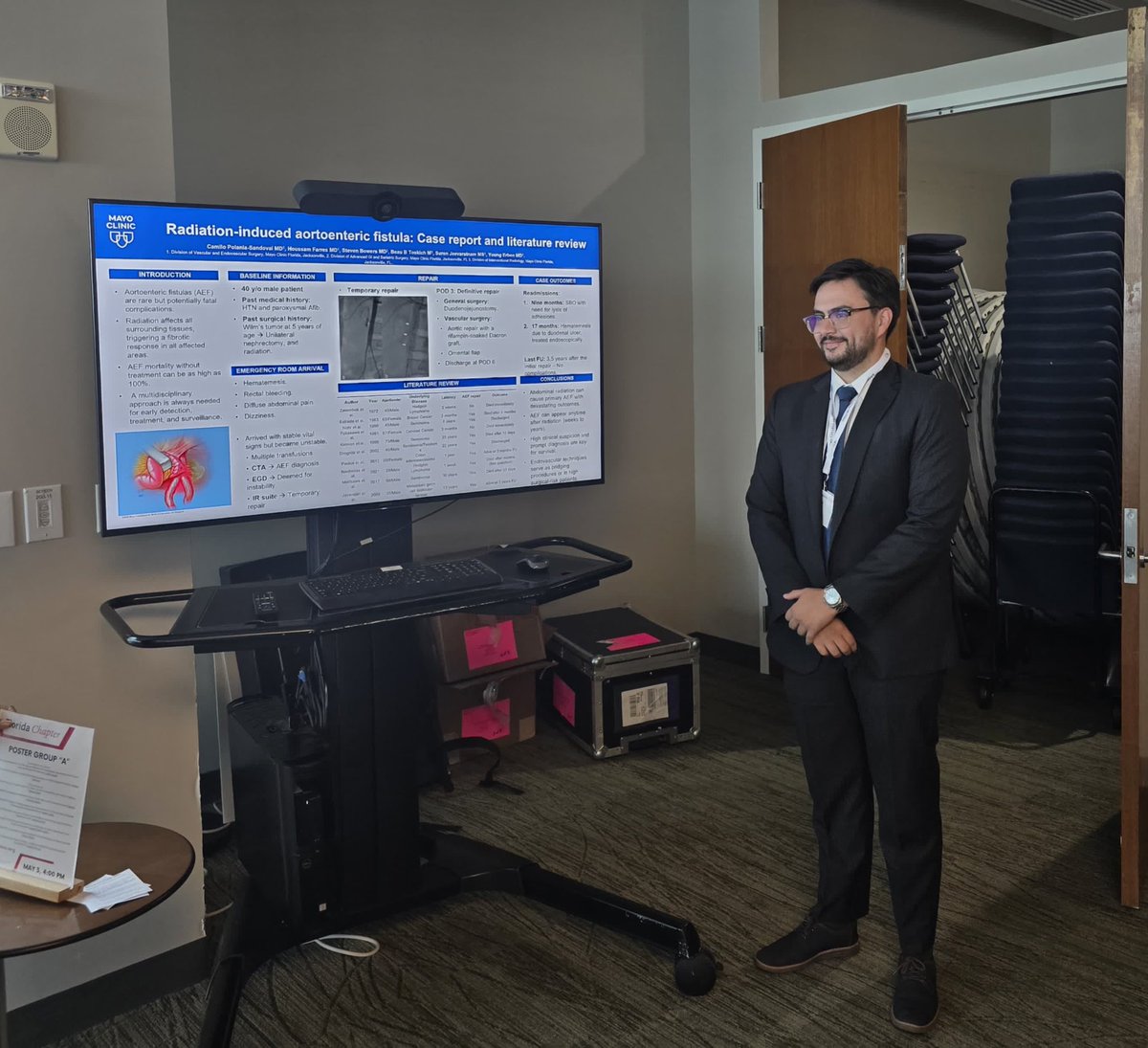 PolaniaPolania9's tweet image. It was an honor to present our research in the Florida Vascular Society Meeting and the ACS-Florida Chapter. Special thanks to @ErbenYoung and our team for their support. #aortaed #FVS #ACS