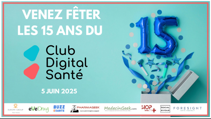 Infos de notre partenaire #FNIM
Le <a href="/hcsmeufr/">Club Digital Santé #hcsmeufr</a>  vous invite à une soirée… 
pas comme les autres !

📅 Mais cette fois, on va surtout faire la fête ! Rendez-vous le 5 juin à partir de 18h30 !

🚀Réservez vite votre place la capacité d’accueil étant limitée eventbrite.fr/e/billets-vene…