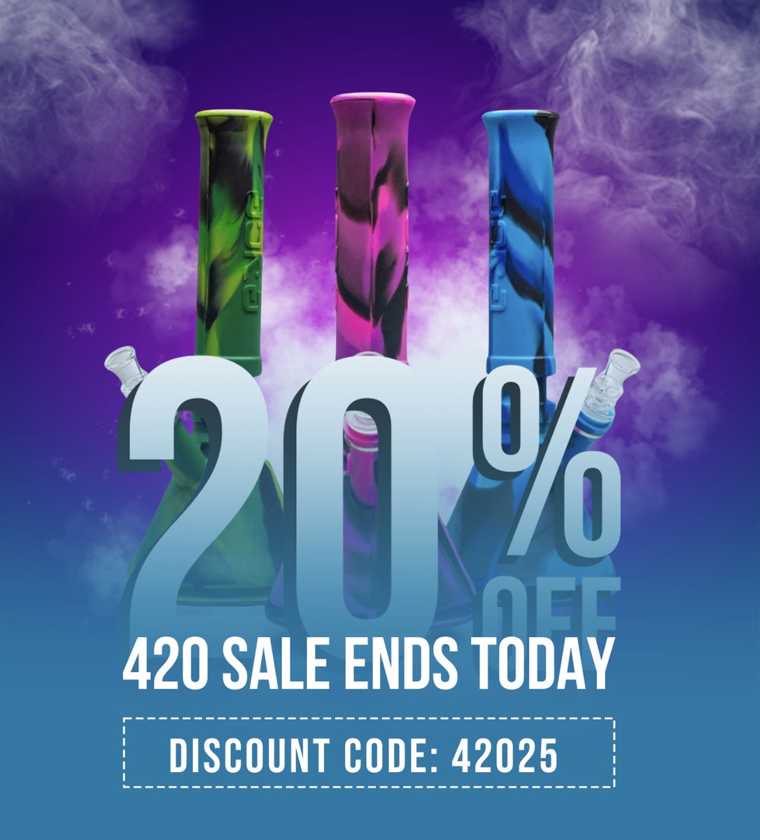Last call for 420 savings! Don’t miss your chance to get 20% off—use code 42025 before the sale goes up in smoke tonight!

#sale