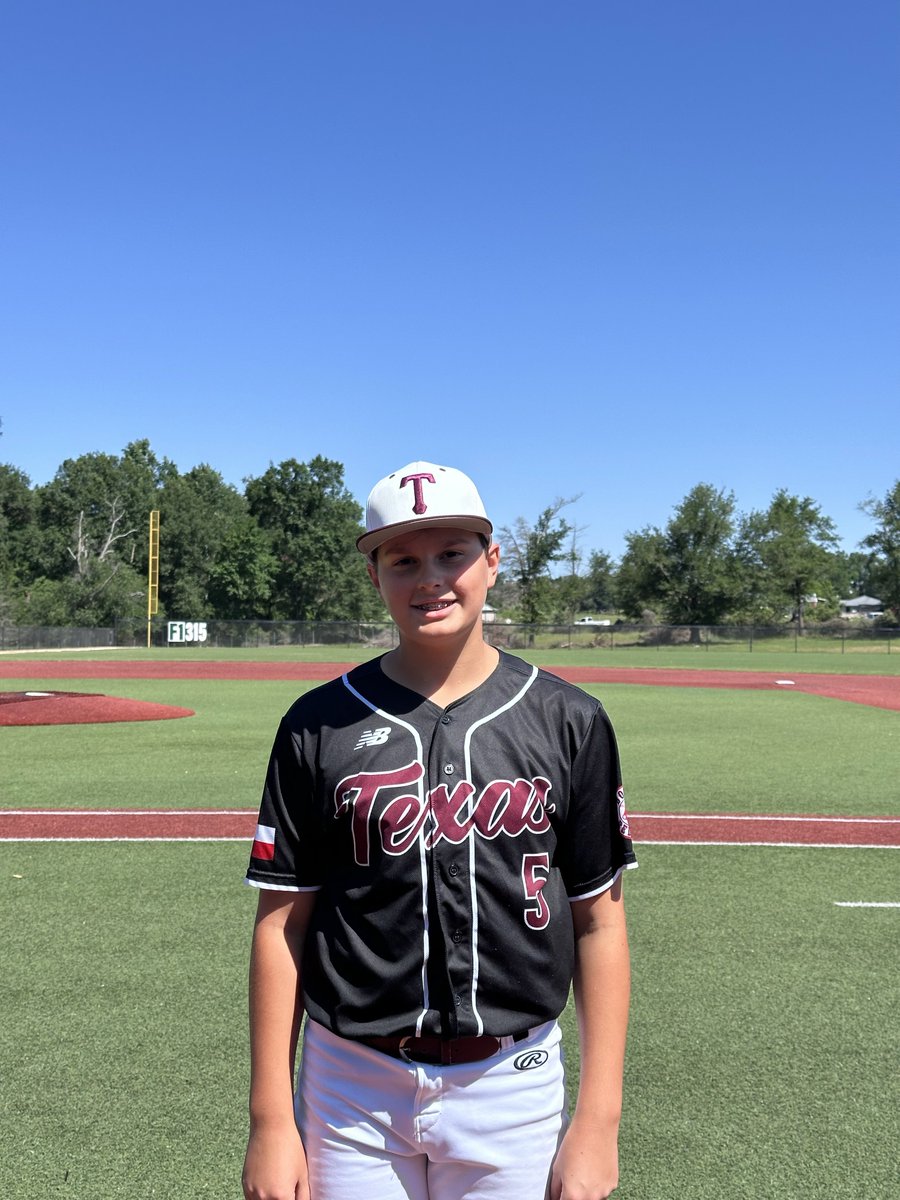 FiveToolYouth's tweet photo. #FiveToolYouthFranklin F: @TwelveBaseball 14U Black 7, Texas Impact 14U 4
PoG: Matthew Hollas 5 IP, 3K, 2H, 2R, 0 ER / 1-2, RBI
Hitter: Connor Cook 2-5, 2B, 2R https://t.co/UghOuTiuea