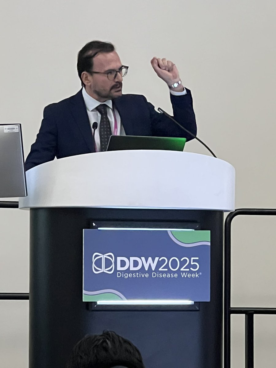 David C Whitcomb MD PhD (@davidcwhitcomb) on Twitter photo <a href="/DDWMeeting/">Digestive Disease Week</a>
Prof Georgios Papachristou MD PhD <a href="/GIPapachristou/">Georgios Papachristou</a> presenting a great talk on post ERCP #pancreatitis. (PEP)
A huge problem, few answers.
Fatty pancreas may be a risk factor for PEP but evidence is variable and mechanism is unclear.
Follow <a href="/DavidCWhitcomb/">David C Whitcomb MD PhD</a> <a href="/DDWMeeting/">Digestive Disease Week</a>
Prof Georgios Papachristou MD PhD <a href="/GIPapachristou/">Georgios Papachristou</a> presenting a great talk on post ERCP #pancreatitis. (PEP)
A huge problem, few answers.
Fatty pancreas may be a risk factor for PEP but evidence is variable and mechanism is unclear.
Follow <a href="/DavidCWhitcomb/">David C Whitcomb MD PhD</a>