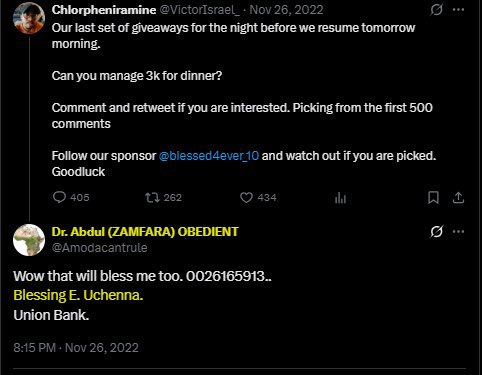 Just a little cash, Abdul Zamfara don become Blessing Uchenna (real name) Ipob terrorists are incorrigible!