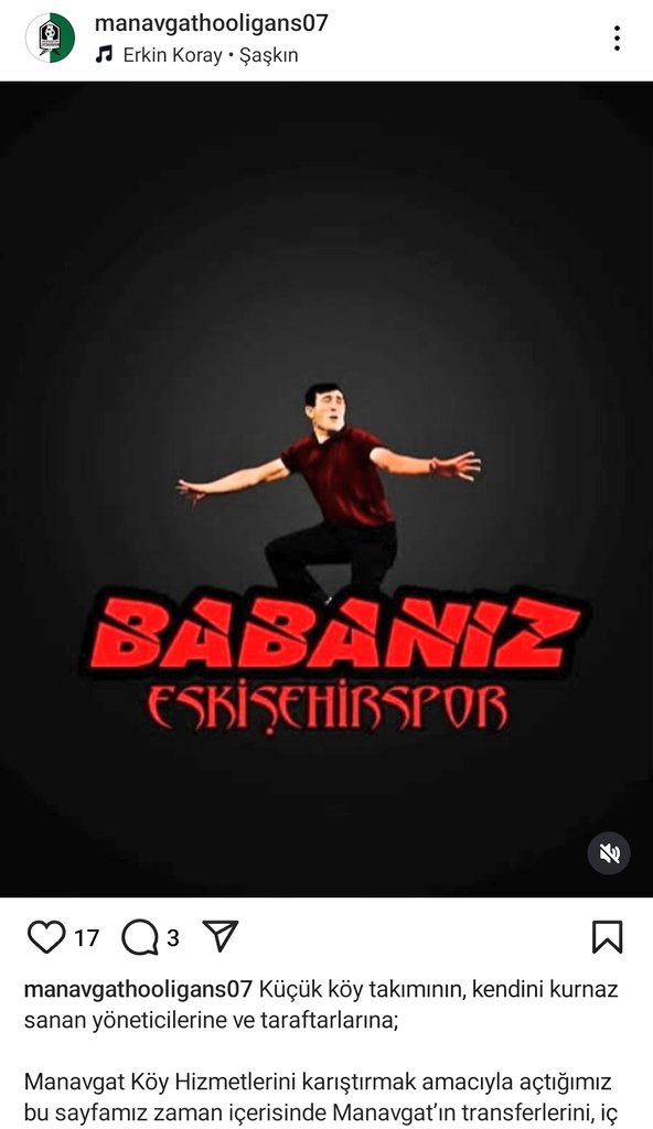 İçerde misin? 😎

Bir grup Eskişehirsporlu, Manavgat Belediyespor taraftar sayfasını uzun süredir yönetti ve bugün 'Babanız Eskişehirspor' paylaşımı yaptı.