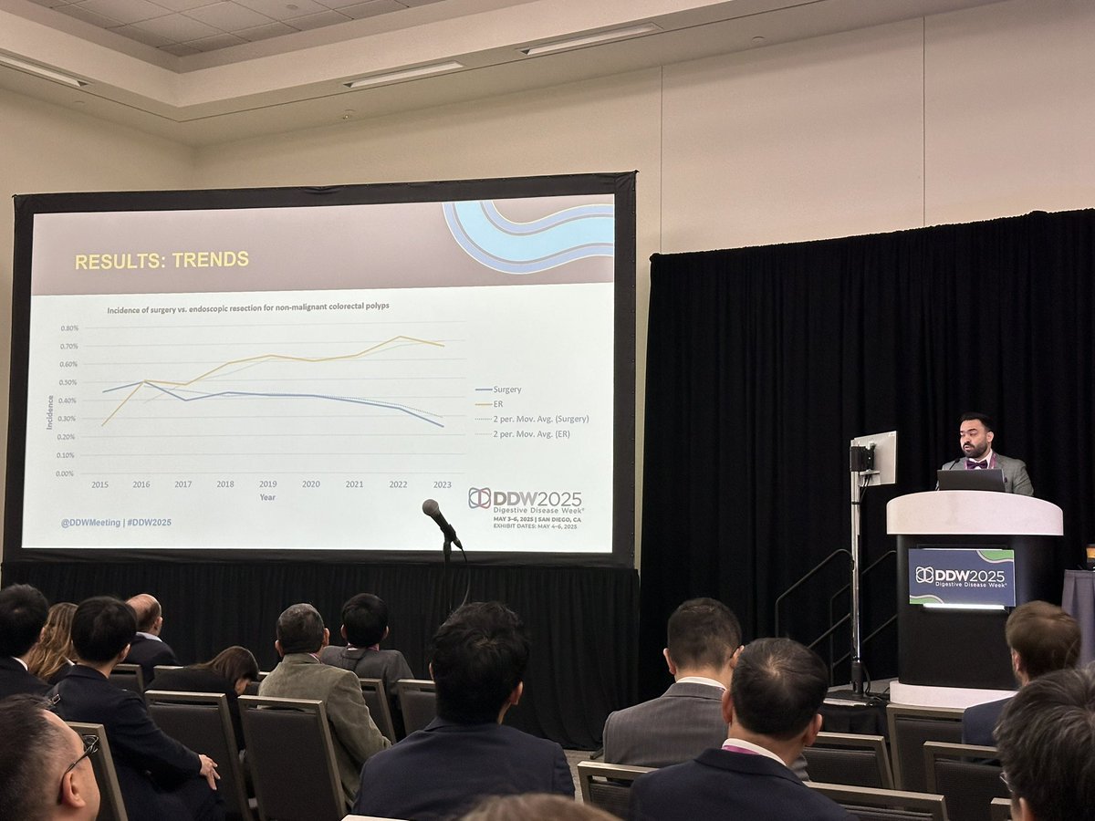 Fares Ayoub (@faresayoubmd) on Twitter photo Fantastic work by <a href="/bcm_gihep/">BCM Gastroenterology</a> fellow <a href="/fouadsjaber/">Fouad Jaber, MD, MS</a> presenting our work on national referral patterns for endoscopic versus surgical resection of non-malignant colorectal polyps at #DDW2025 Fantastic work by <a href="/bcm_gihep/">BCM Gastroenterology</a> fellow <a href="/fouadsjaber/">Fouad Jaber, MD, MS</a> presenting our work on national referral patterns for endoscopic versus surgical resection of non-malignant colorectal polyps at #DDW2025