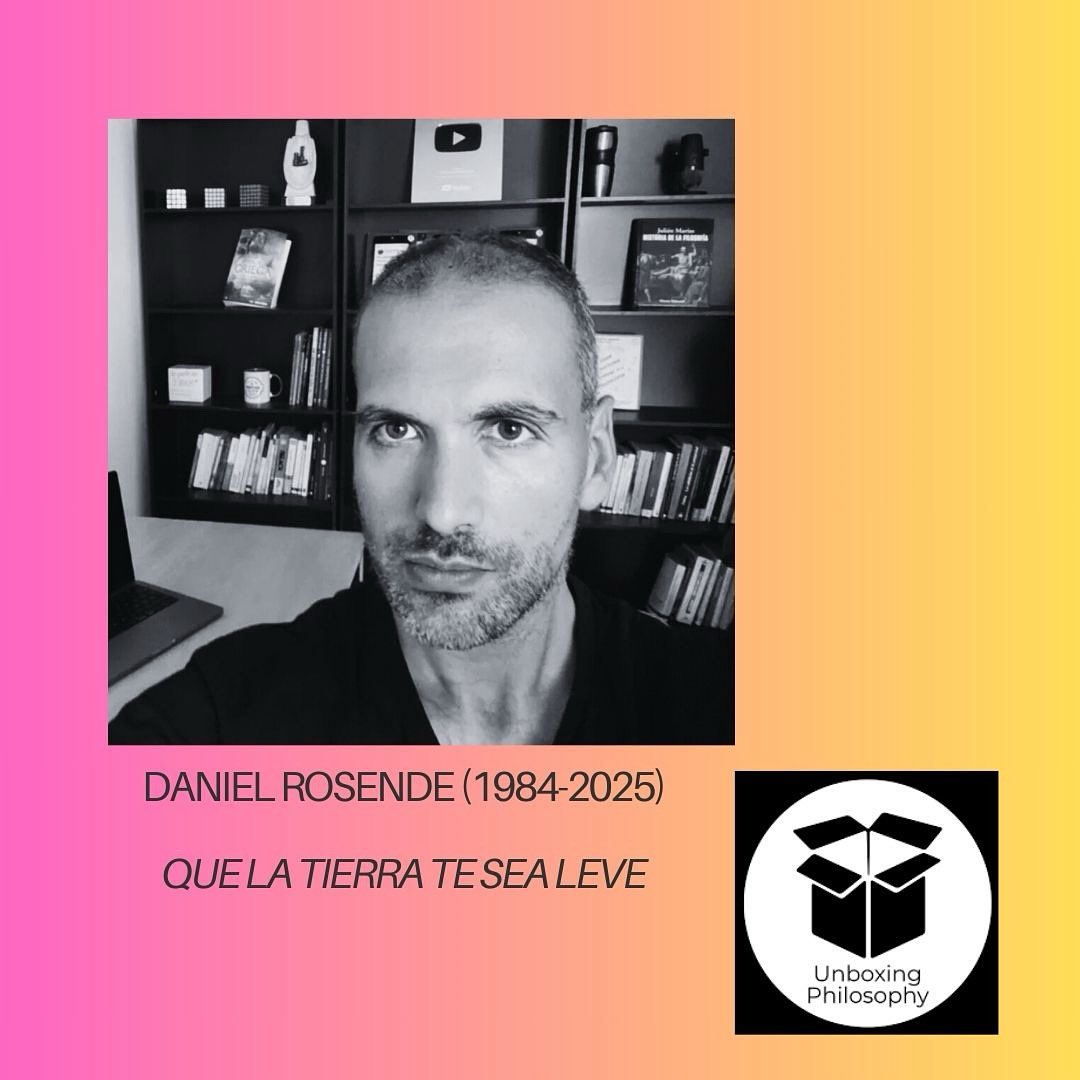 🖤 La comunidad de profesorado y alumnado de Filosofía llora hoy la partida de #DanielRosende, mente brillante detrás de #UnboxingPhilosophy.

Descansa en paz, compañero, colega y, sobre todo, maestro.