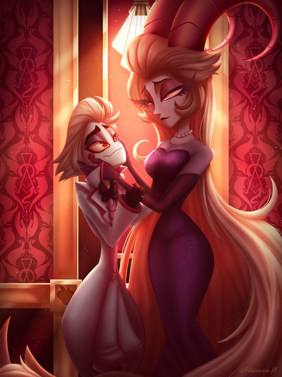 potainasor's tweet image. Lucifer &amp;amp; Lilith Reunion✨️| Portrait style | Hazbin Hotel Fanart | 

This took 30 hours to make, and it makes me happy to finally post it

#hazbinhotel #lucililith #lucifer #lilith #HelluvaBoss #charliehazbinhotel  #luciferhazbinhotel #hazbin #art #lilithhazbinhotel @VivziePop