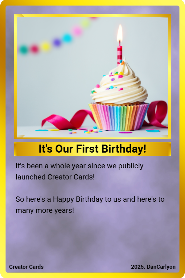 📢TODAYS THE DAY! Happy Birthday to us! It has been a whole year since our public launch, so many incredible milestones hit and so much support from all of you, creators and viewers alike! We are so incredibly thankful for all of you! 

To celebrate this occasion we have prepared