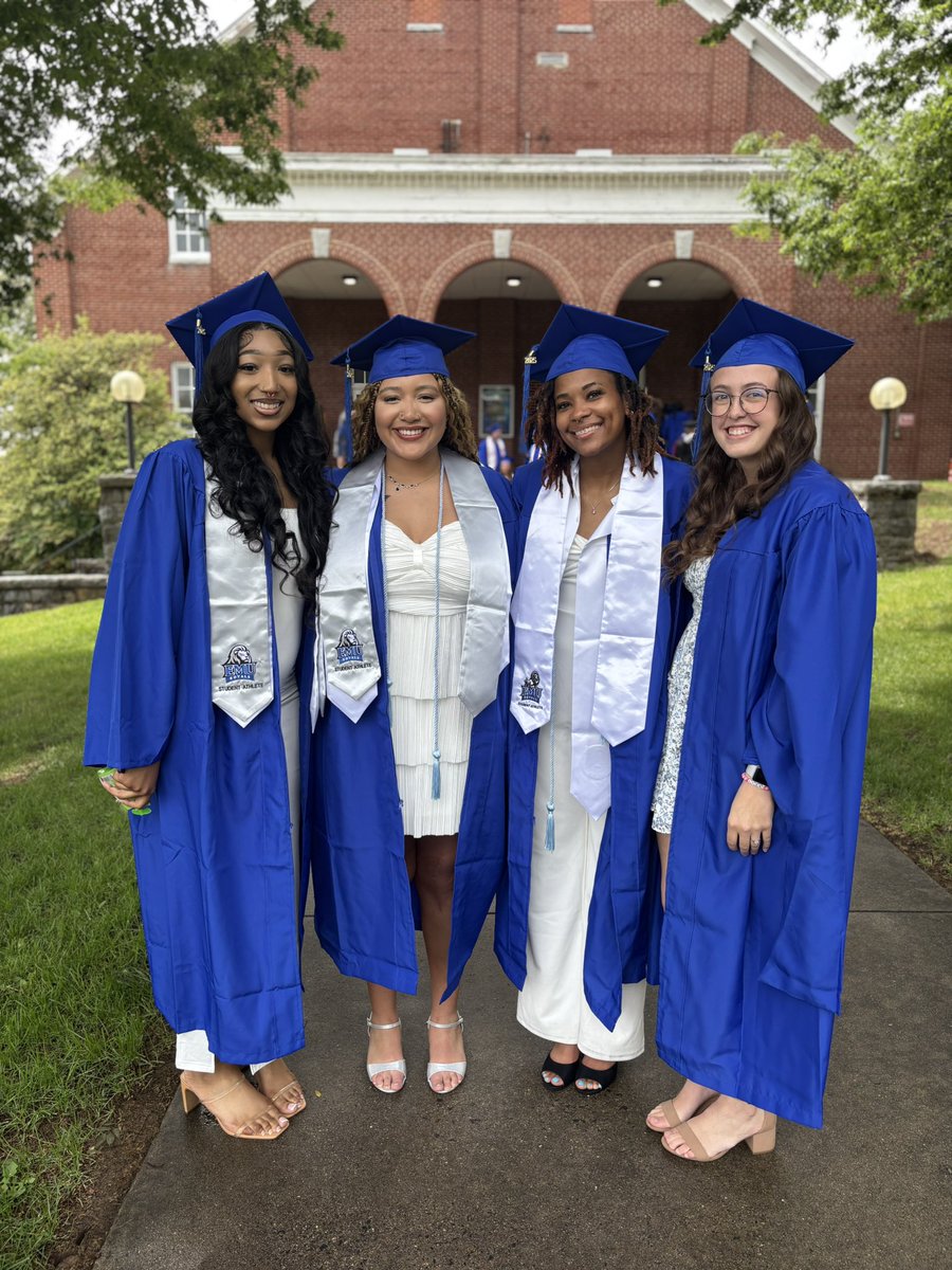 Happy Graduation Day! Our seniors Jayla Gray, Adrianna Jacobs, &amp; Laila Glymph are earning their undergraduate degree &amp; have bright futures ahead of them. Coach Mik is walking for her Master’s degree &amp; we are fortunate she’s sticking around &amp; will continue to be a part of EMU WBB!