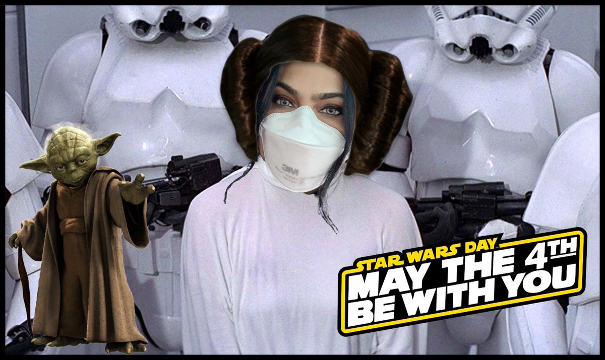 ModelAyshaMirza's tweet image. May the 4th be with you! tysm for this 💕💯🙏🏼 #PreparedNotScared #MaskedAndRelaxed #FanArt #StarWarsDay