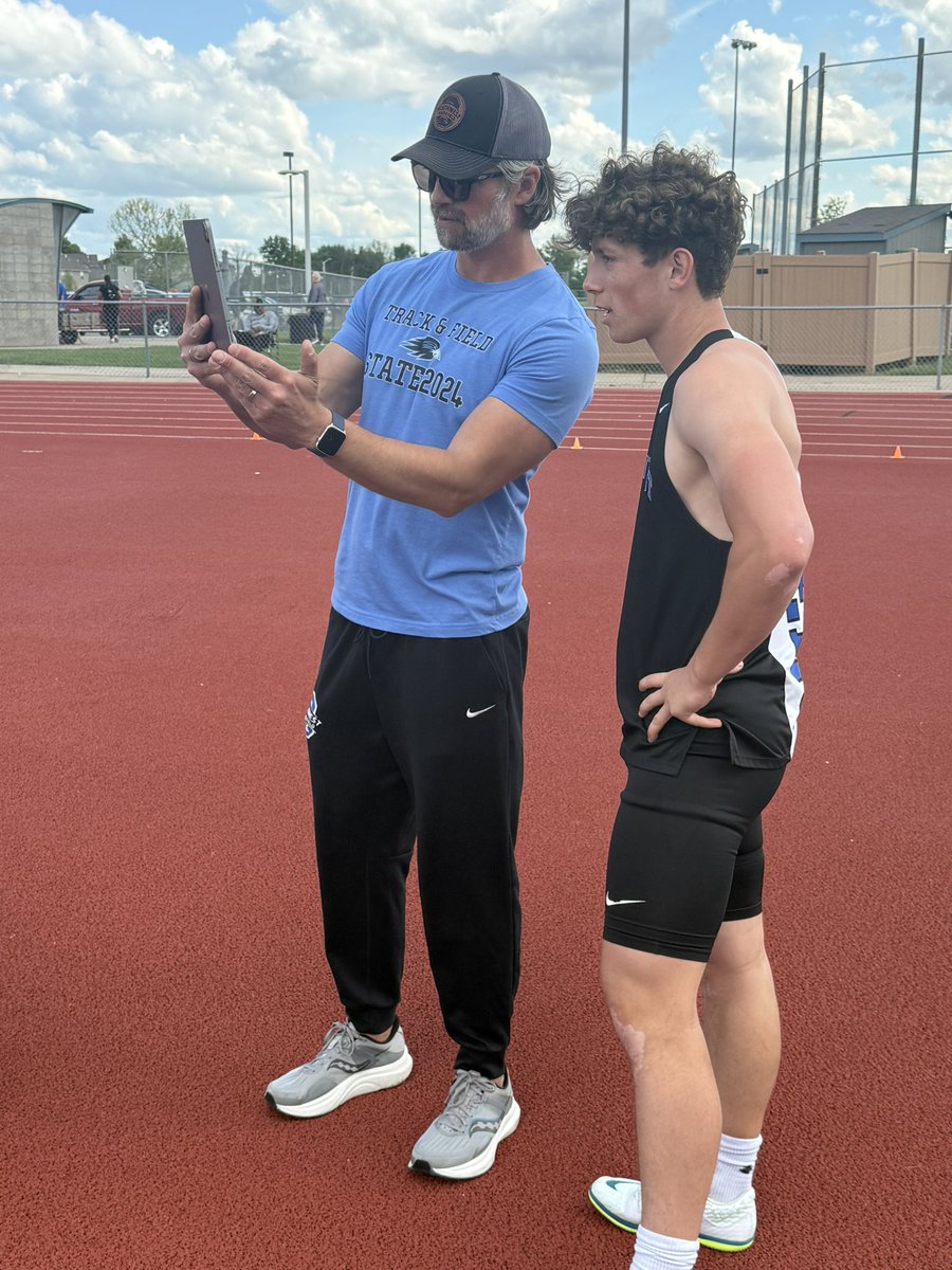 Tyler Briel took 3rd in the HJ with a jump of 5’10”.  Congrats Tyler!