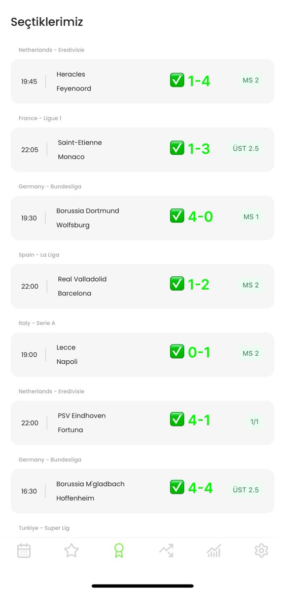 Bir cumartesi klasiği daha! 🚀
12/15 ✅ Doğru tahmin ile %80 başarı oranı!
Sende hemen bize katıl, kazanma şansını katla!

+18 | Sorumlu bahis https://t.co/CVW5fp8e0g