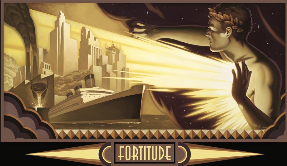 Why isn’t there more art like this?

Venerating strength and civilization.
Classic and modern symbolism.
Golden art deco.