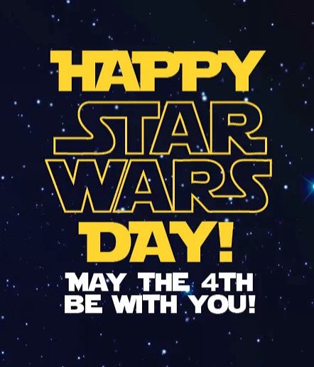 Wishing you a Star Wars Day filled with light, hope, and a little bit of Jedi magic🙌✨