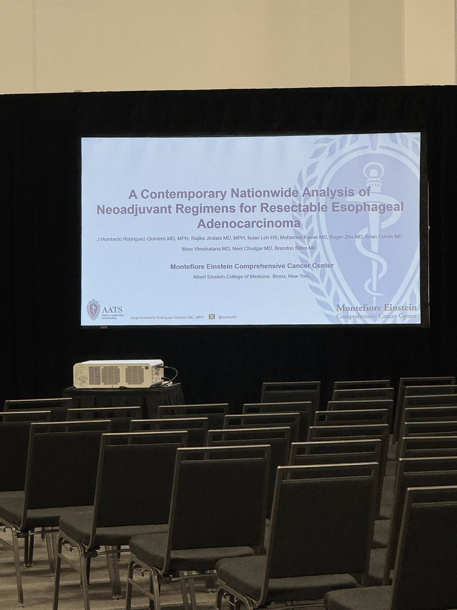 Rajika Jindani, MD, MPH, MS (@rajikajindani) on Twitter photo Congratulations to my co-resident and role model <a href="/huroqu90/">Jorge Humberto Rodríguez Quintero MD, MPH</a> for winning the AATS cardiothoracic resident abstract competition! Important work highlighting treatment paradigms in resectable esophageal adenocarcinoma- stay tuned for the manuscript!
#AATS2025 <a href="/AATSHQ/">AATS</a> <a href="/MontefioreNYC/">Montefiore Health System</a> Congratulations to my co-resident and role model <a href="/huroqu90/">Jorge Humberto Rodríguez Quintero MD, MPH</a> for winning the AATS cardiothoracic resident abstract competition! Important work highlighting treatment paradigms in resectable esophageal adenocarcinoma- stay tuned for the manuscript!
#AATS2025 <a href="/AATSHQ/">AATS</a> <a href="/MontefioreNYC/">Montefiore Health System</a>
