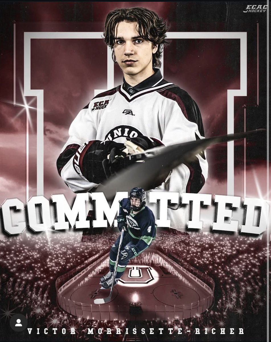 2008-born recruit Victor Morrissette-Richer has committed to Union College! The Québecois forward played for Bourget Collège this year where he had 39 points in 38 games. 

He was a 4th round pick of the Moncton Wildcats in 2024.