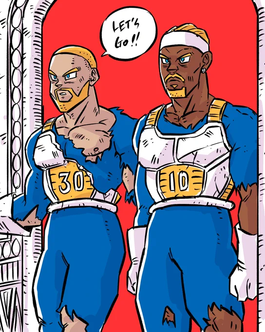 They're ready. #StephenCurry #JimmyButler #Warriors #DBZ 