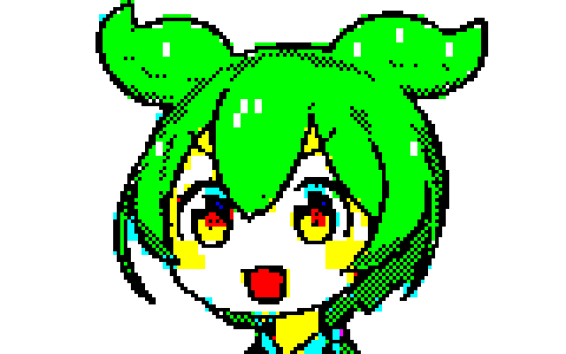 qwjqwj314's tweet image. 5月4日はみどりの日だったので
緑っぽい画像を再掲しますね
#PC8001
#MZ700