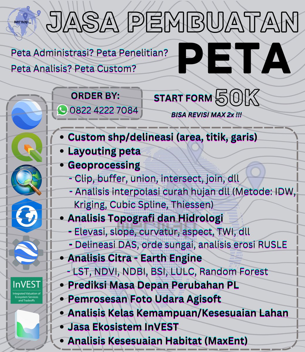 mermap_ | Jasa Buat Peta | ArcGIS | QGIS | GEE tweet media