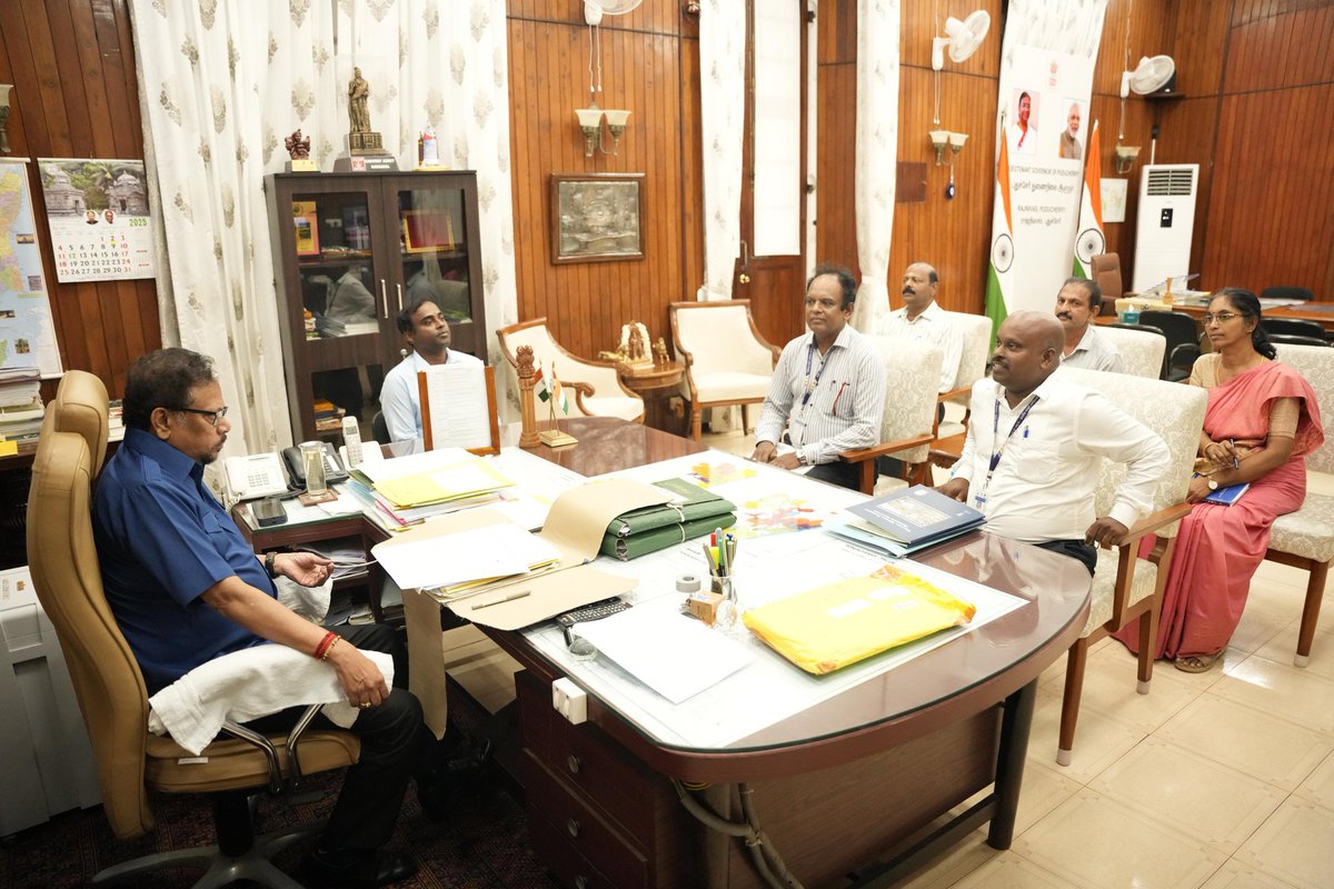 Lt. Gov. Puducherry (@lgov_puducherry) on Twitter photo Principal #Scientist of #CMFRI Dr. Charles Jeeva & Sr. Scientist Dr Jhonson called on at #RajNivas. Briefed about commencement of study for Integrated #SeaCage - #SeaWeedCultivation project in #Puducherry.
<a href="/rashtrapatibhvn/">President of India</a> <a href="/narendramodi/">Narendra Modi</a> <a href="/AmitShah/">Amit Shah</a> <a href="/PIB_India/">PIB India</a> <a href="/mygovindia/">MyGovIndia</a> <a href="/Min_FAHD/">Ministry of Fisheries, Animal Husbandry & Dairying</a> Principal #Scientist of #CMFRI Dr. Charles Jeeva & Sr. Scientist Dr Jhonson called on at #RajNivas. Briefed about commencement of study for Integrated #SeaCage - #SeaWeedCultivation project in #Puducherry.
<a href="/rashtrapatibhvn/">President of India</a> <a href="/narendramodi/">Narendra Modi</a> <a href="/AmitShah/">Amit Shah</a> <a href="/PIB_India/">PIB India</a> <a href="/mygovindia/">MyGovIndia</a> <a href="/Min_FAHD/">Ministry of Fisheries, Animal Husbandry & Dairying</a>