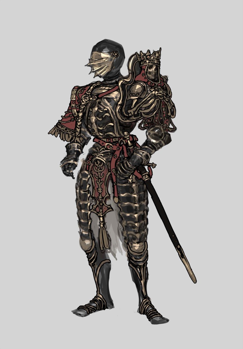 Design sketch——Royal Skeleton Guard

#Soulsborne #ELDENRING  #conceptart #characterdesign #oc #art #illustration