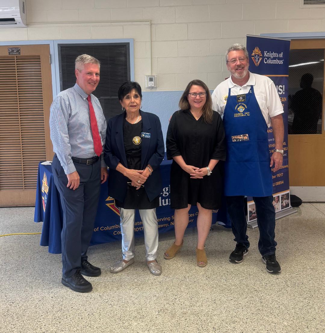Joining the #Piscataway Knights of Columbus and Columbiettes at their Piscataway Chiefs Special Olympics Breakfast were Councilmember Gabrielle Cahill (At-Large) and Mayor &amp; Mrs. Brian C. &amp; Paulette Wahler.