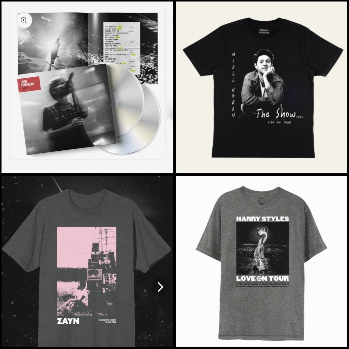 ✨ MAY GIVEAWAY ✨

Since Lou, Zayn, Harry, and Niall have all been active..

One (1) winner can pick ANY merch  up to $65 (before shipping) from any of the boys' stores.

To enter:
Just RT and reply below with what you'd choose if you win.

Worldwide. Ends 5/28.
GOOD LUCK !!