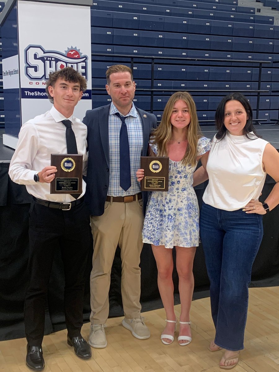 Congratulations to our wonderful representatives 
Olivia Edmonds &amp; Brady Snyder on being the Shore Conference Sportsmanship Award Winners at Freehold Boro!
