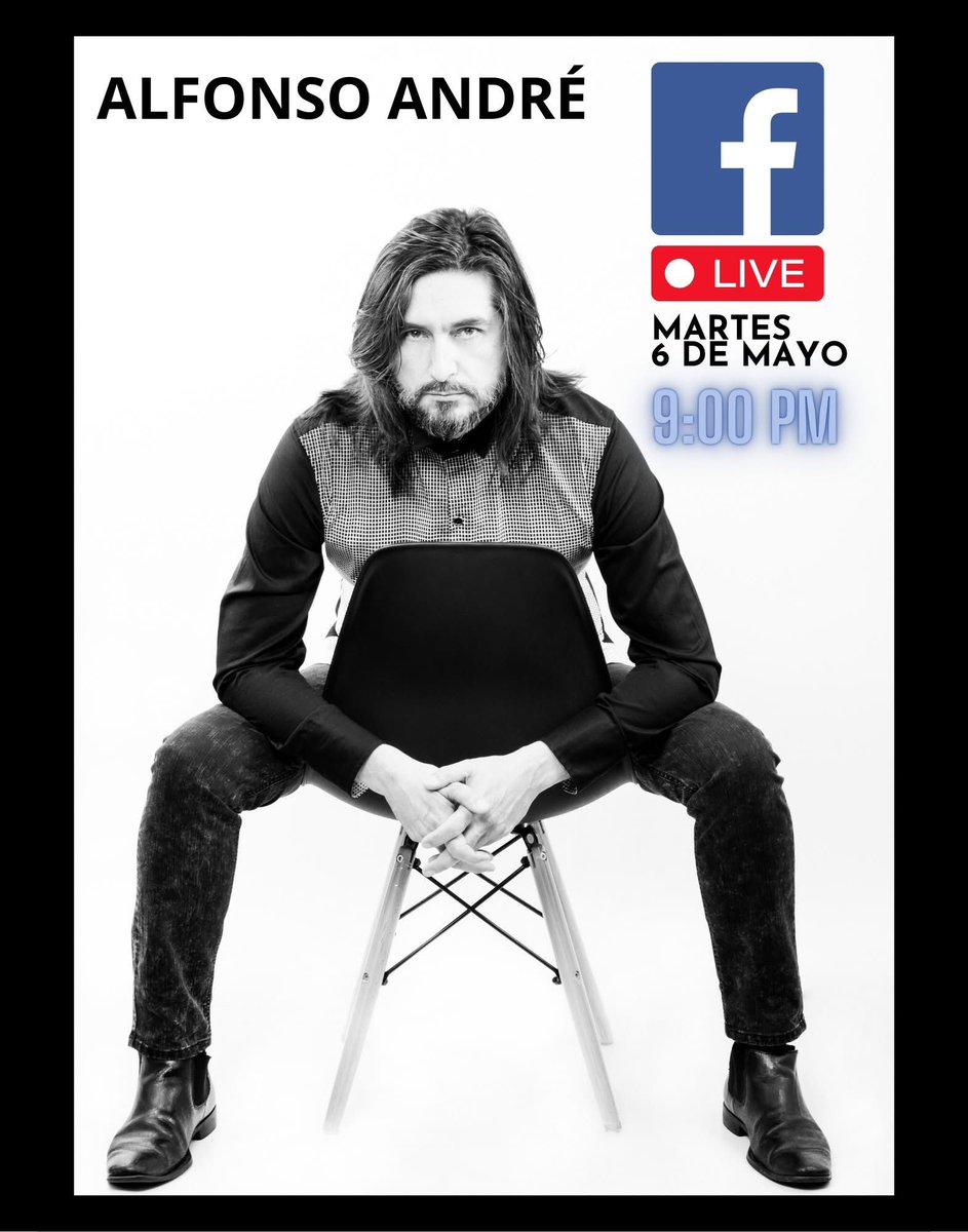 El martes 6 de mayo nos vemos en
Facebook Live a las 9:00 pm 🤘