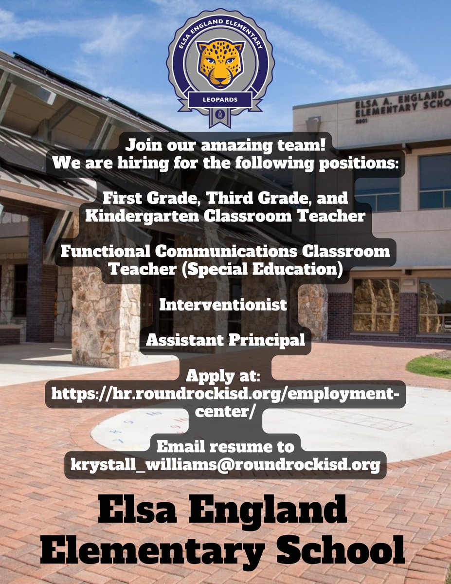 We’re hiring at Elsa England! Check out our open roles and hear why England is such a special place to be. (Shares appreciated!)💙🐆 <a href="/RoundRockISD/">Round Rock ISD</a> <a href="/myam2/">Dr. Mya Mercer</a> youtube.com/watch?v=8AlkVV…