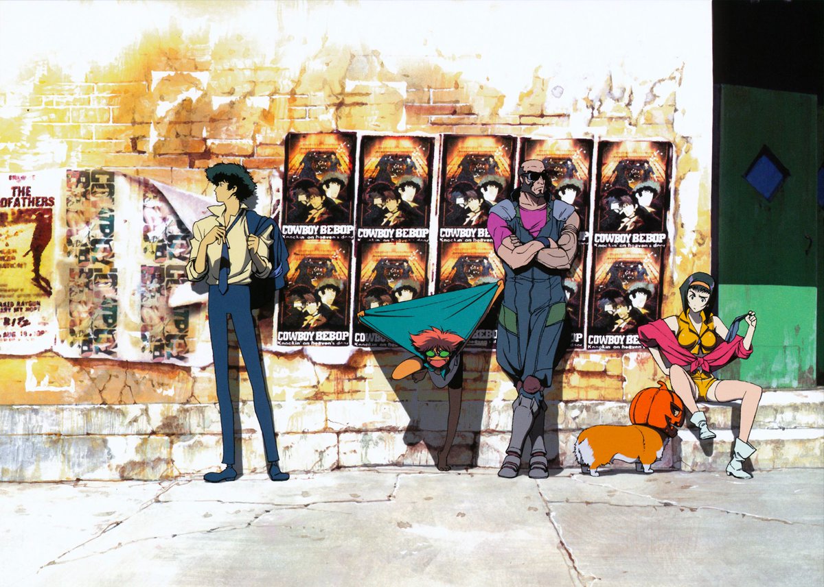 boneslog's tweet image. Illustration by Toshihiro Kawamoto (川元 利浩)
Source: Cowboy Bebop: The Movie (Newtype Oct. 2001)