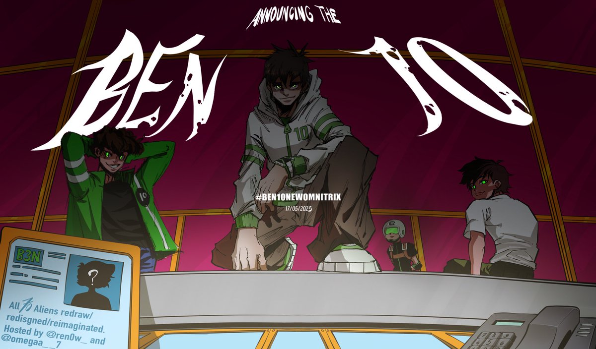 OMΩGA SBR FAN ACCOUNT (@omegaa__7) on Twitter photo ANNOUNCING
#Ben10NewOmnitrix👽
First posted as a joke this collab wasn't supposed to be a real thing, but <a href="/ren0w_/">renow (comms closed)</a> and I decided to make it happen so here we are now !!
Starting from May 17th, each weeks 5 artists will be posting redraws and redesigns of all the aliens !! ANNOUNCING
#Ben10NewOmnitrix👽
First posted as a joke this collab wasn't supposed to be a real thing, but <a href="/ren0w_/">renow (comms closed)</a> and I decided to make it happen so here we are now !!
Starting from May 17th, each weeks 5 artists will be posting redraws and redesigns of all the aliens !!
