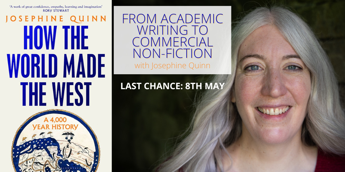 Bloomsbury Academic (@bloomsburyacad) on Twitter photo In our upcoming masterclass with <a href="/Writers_Artists/">Writers & Artists</a>, Josephine Quinn will address how to understand whether your academic writing is suited to being a trade non-fiction book.
Register here: bit.ly/3Y5Bqlk In our upcoming masterclass with <a href="/Writers_Artists/">Writers & Artists</a>, Josephine Quinn will address how to understand whether your academic writing is suited to being a trade non-fiction book.
Register here: bit.ly/3Y5Bqlk