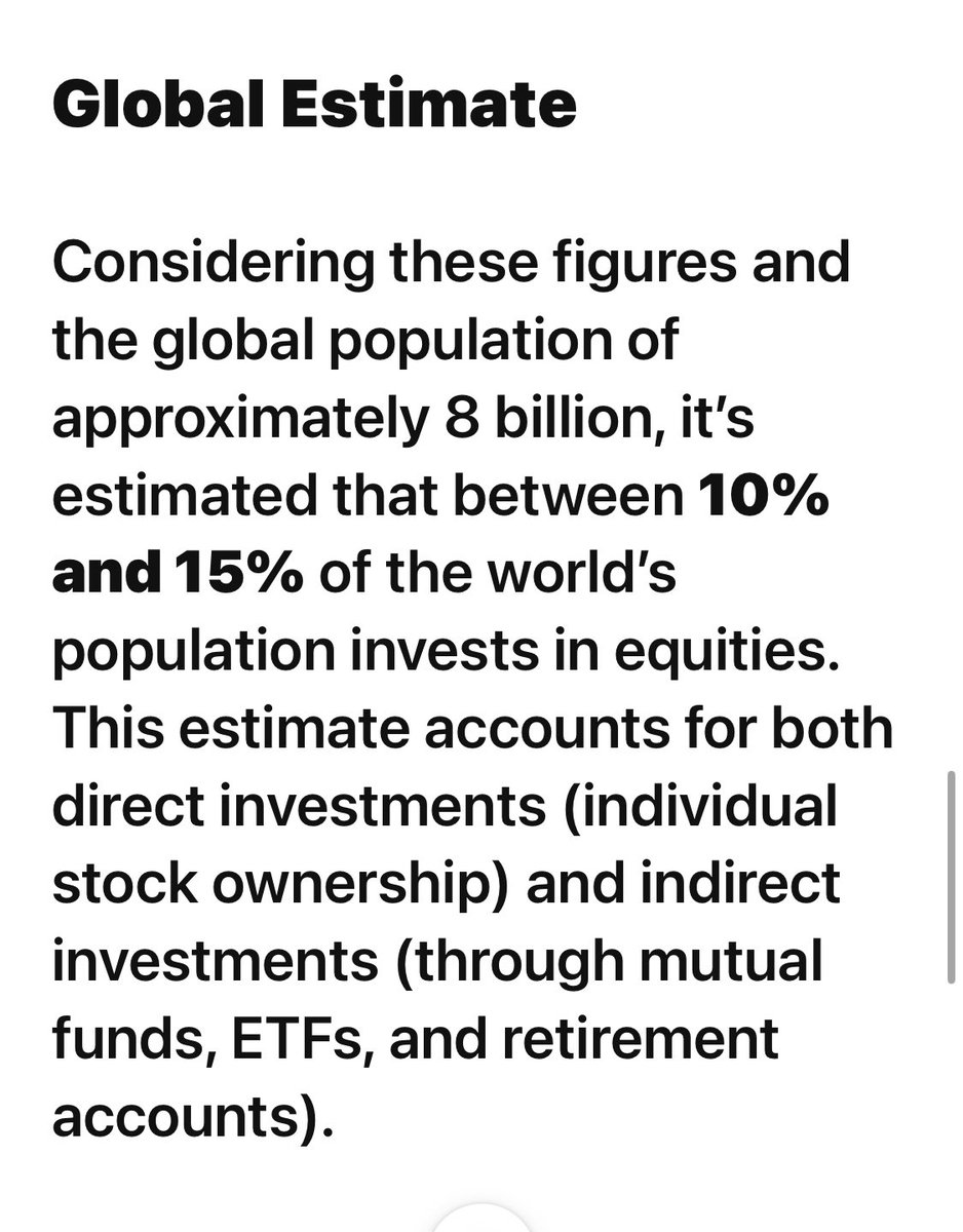 All these tweets celebrating that ONLY 6% of the world’s population owns crypto… well, only 10% -15% of the population own stocks….

It’s not that early anymore…