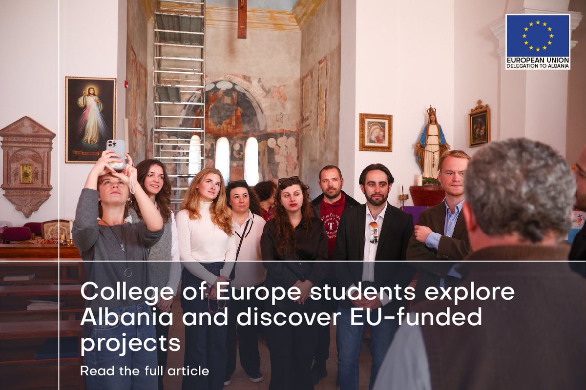 During this study trip from north to south, students from the College of Europe 🇪🇺 discovered Albania’s culture, heritage, and the impact of European Union projects on local communities.

They met with young people from Albania 🇦🇱, exchanged ideas, shared advice, and talked about