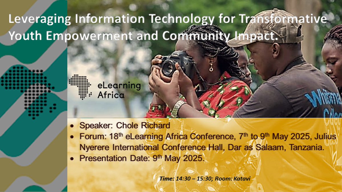In 15 mins, I’ll share a story of impact + symbiotic growth through a media-based, project-driven learning program—a small model with big potential. A microcosm of change that can be replicated across Uganda and Africa. #EdTech #YouthEmpowerment  <a href="/eLAconference/">eLearning Africa</a>
