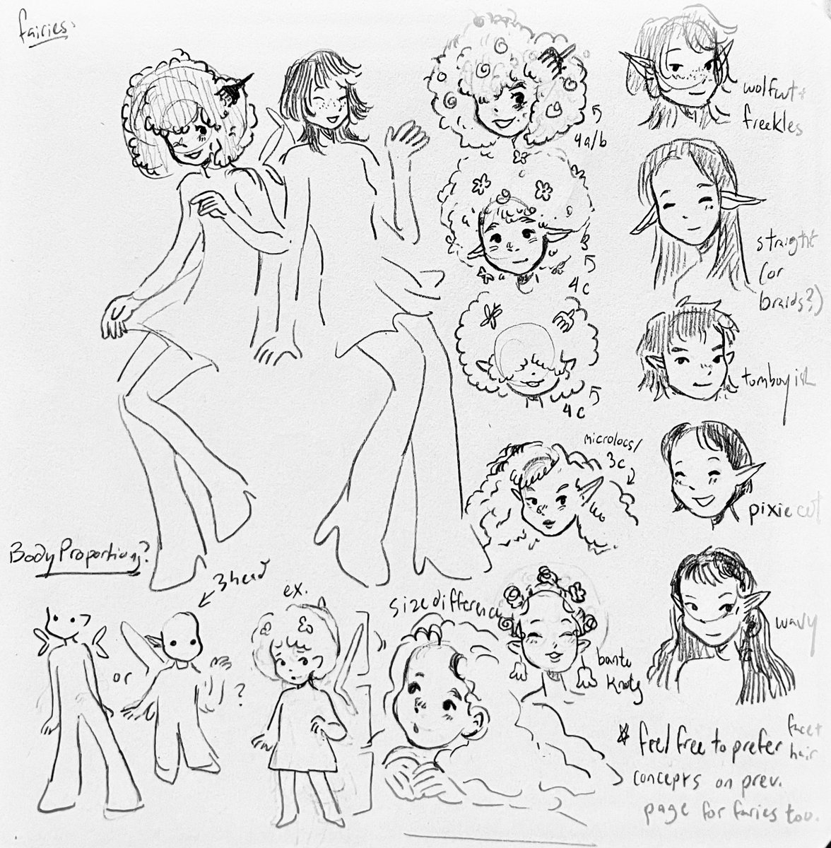 @LaceLavy here's some more poc concept art - there's a lots of fun in playing with hair styles and personalities. i didn't add my irl photos, but ofc, if you'd like irl refs for 3b-c hair, you're always free to dm me 🥰 