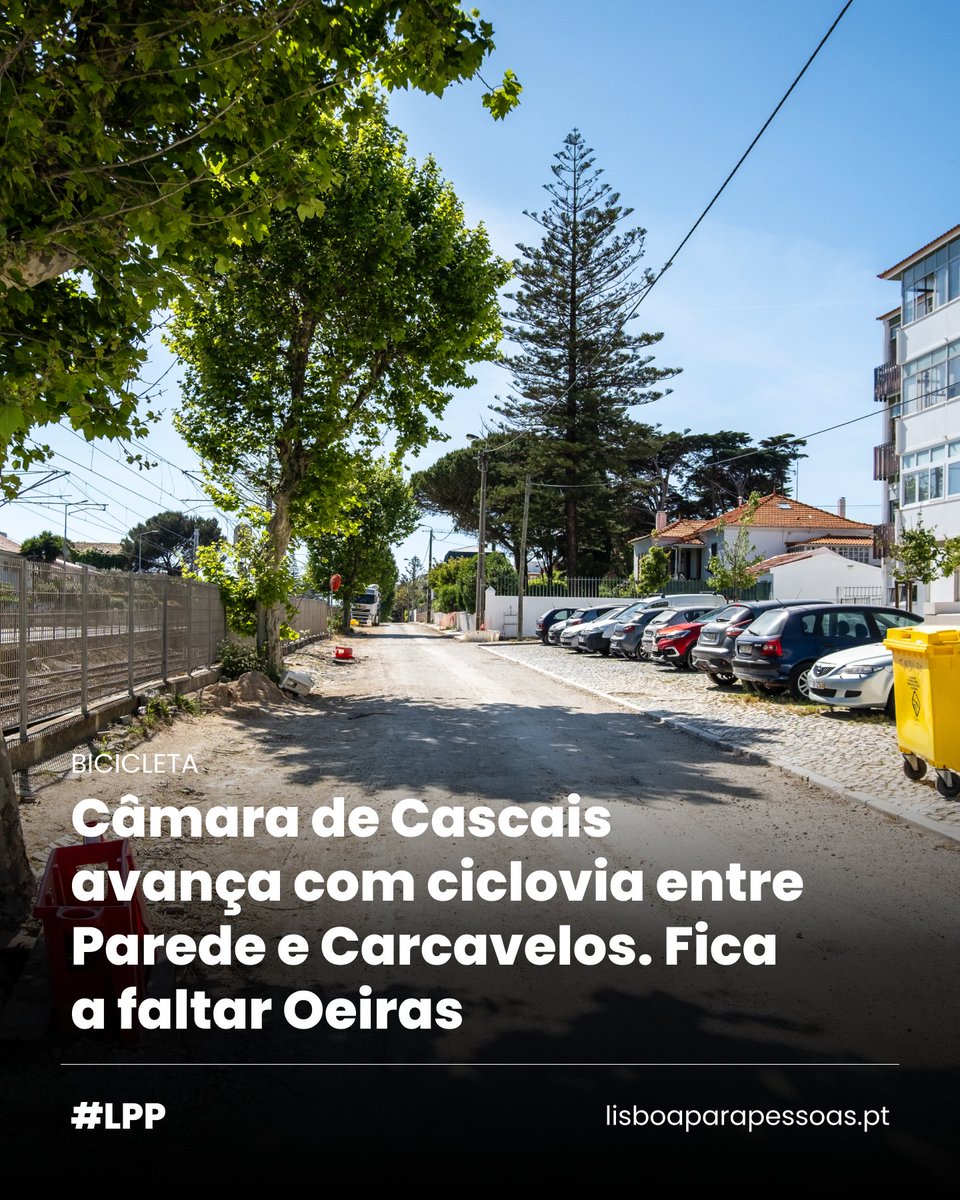 A ciclovia entre a Parede, no concelho de Cascais, e Paço de Arcos, em Oeiras, foi vencedora de dois orçamentos participativos em 2021 e começa agora a sair do papel – mas o percurso será diferente do que foi inicialmente proposto e votado pelos cidadãos.

Lê mais aqui: