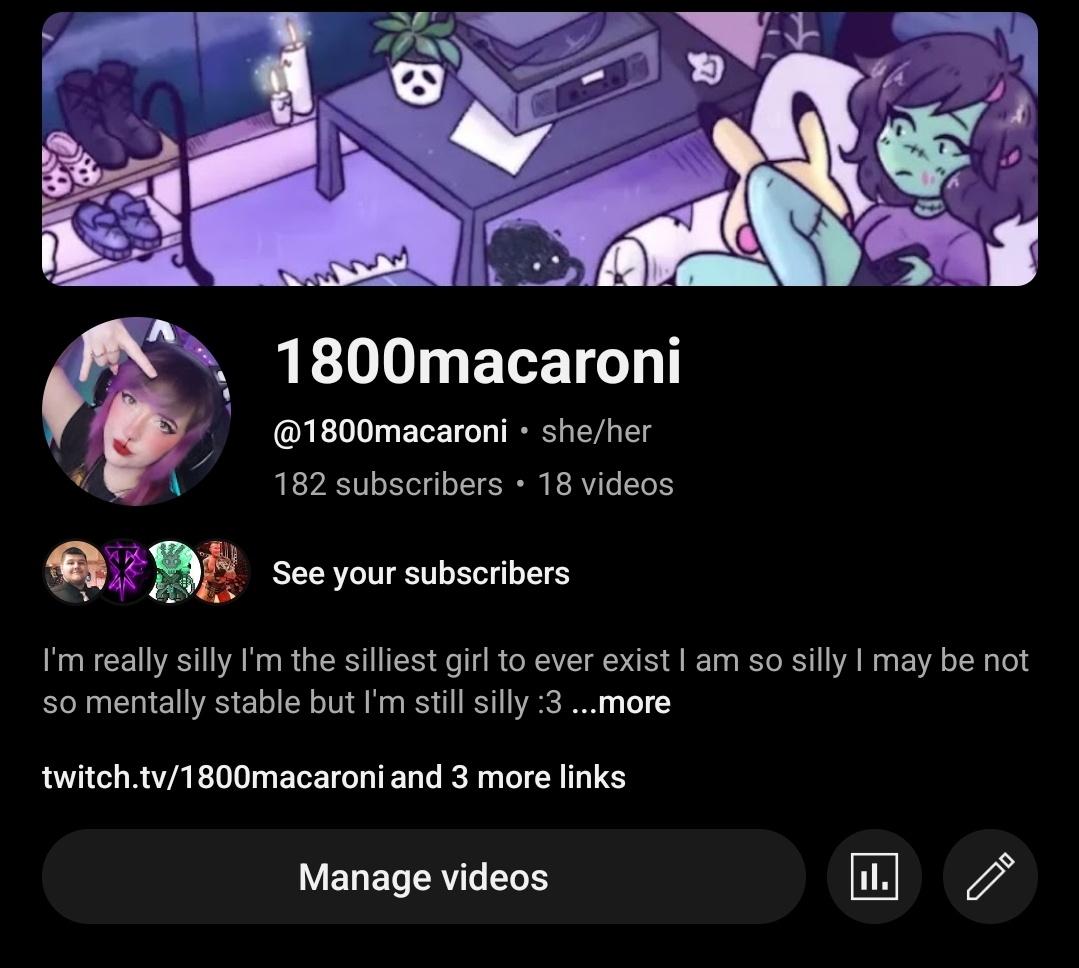1800macaroni's tweet photo. AYYYYEEE I'm almost to 200 subscribers on YouTube!!!! 😎

Pls sub if u haven't done so already <333 I will likely start multi-streaming here soon 👀💜 https://t.co/qTWK3BnStD