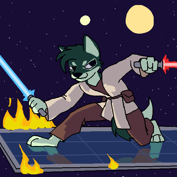 This May the 4th, you're either the kind of force user that upholds the Jedi code, or the kind of force user who slaughters not just the men but the women and children too.
You could even be the secret third kind you might see at a comic convention.
Art by the illustrious Kazerad