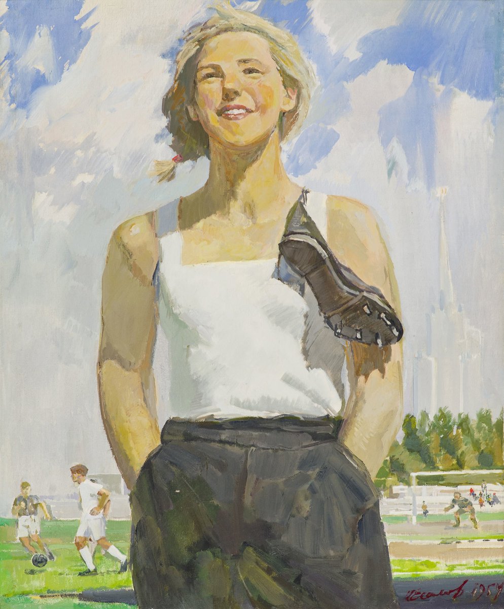 "Who Said That Football Isn't a Women's Game?" by Nikolai Yesalov (1954)