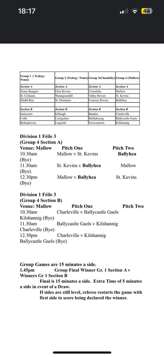 Best of luck to our U15s who are taking part in the Hurling Feile tomorrow in Mallow 💪⚫️⚪️
⏰Throw in for first game @ 10:30am
#ballyheagaa #hurlingfeile