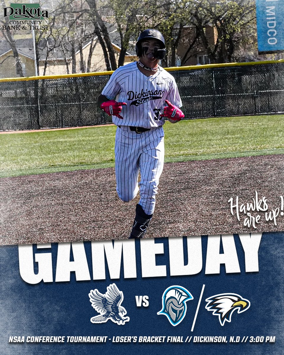 DSU Blue Hawks (@dsubluehawks) on Twitter photo Get up its <a href="/BlueHawkBSB/">Blue Hawk Baseball</a> Game Day!
The Blue Hawks take on the winner of La Sierra and Dakota State with a trip to the NAIA National Tournament on the line!
Get out to DCB&T Ballpark and get loud!
πΊ: tinyurl.com/7ksz4x9t
π: tinyurl.com/48t43rxp
ποΈ: Get up its <a href="/BlueHawkBSB/">Blue Hawk Baseball</a> Game Day!
The Blue Hawks take on the winner of La Sierra and Dakota State with a trip to the NAIA National Tournament on the line!
Get out to DCB&T Ballpark and get loud!
πΊ: tinyurl.com/7ksz4x9t
π: tinyurl.com/48t43rxp
ποΈ: