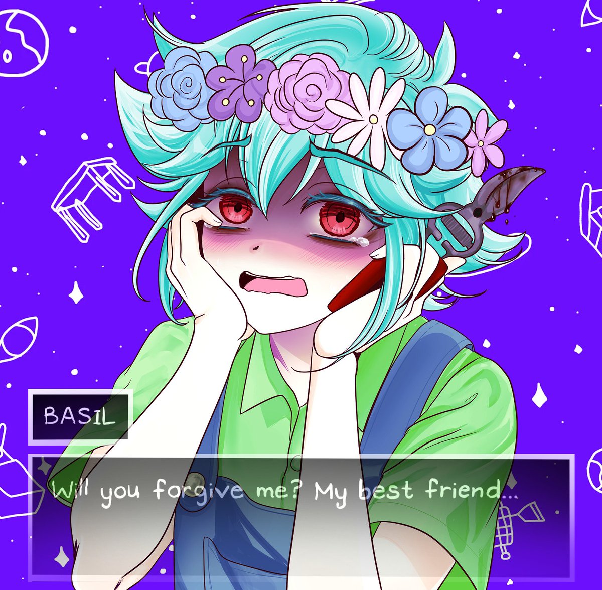 acearovampire's tweet photo. #OMORI #omoribasil #omorigame #basilomori #indiegame #OMORIFANART #fanart #myart https://t.co/5zLVWlPBzf