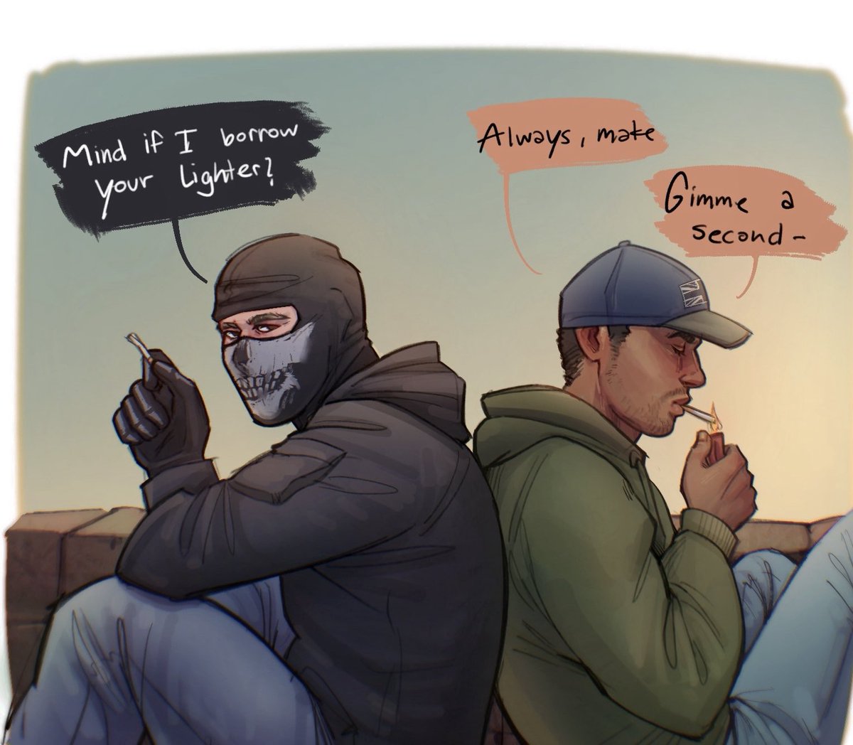 fludderpy's tweet photo. Ghost healing journey (pt. 1?), sorry to make you suffer 🫶🏽
.
#cod #callofduty #SimonGhostRiley https://t.co/UjHyEraxvF