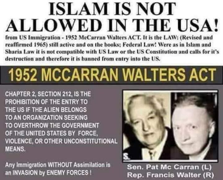 Islam is not a religion. It’s a very dangerous ideology. 

Islamists don’t assimilate, don’t respect the U.S. Constitution, don’t respect American laws and customs.
These people are here to take over our country! 

Wake up America and wake up American leaders! 

<a href="/realDonaldTrump/">Donald J. Trump</a>