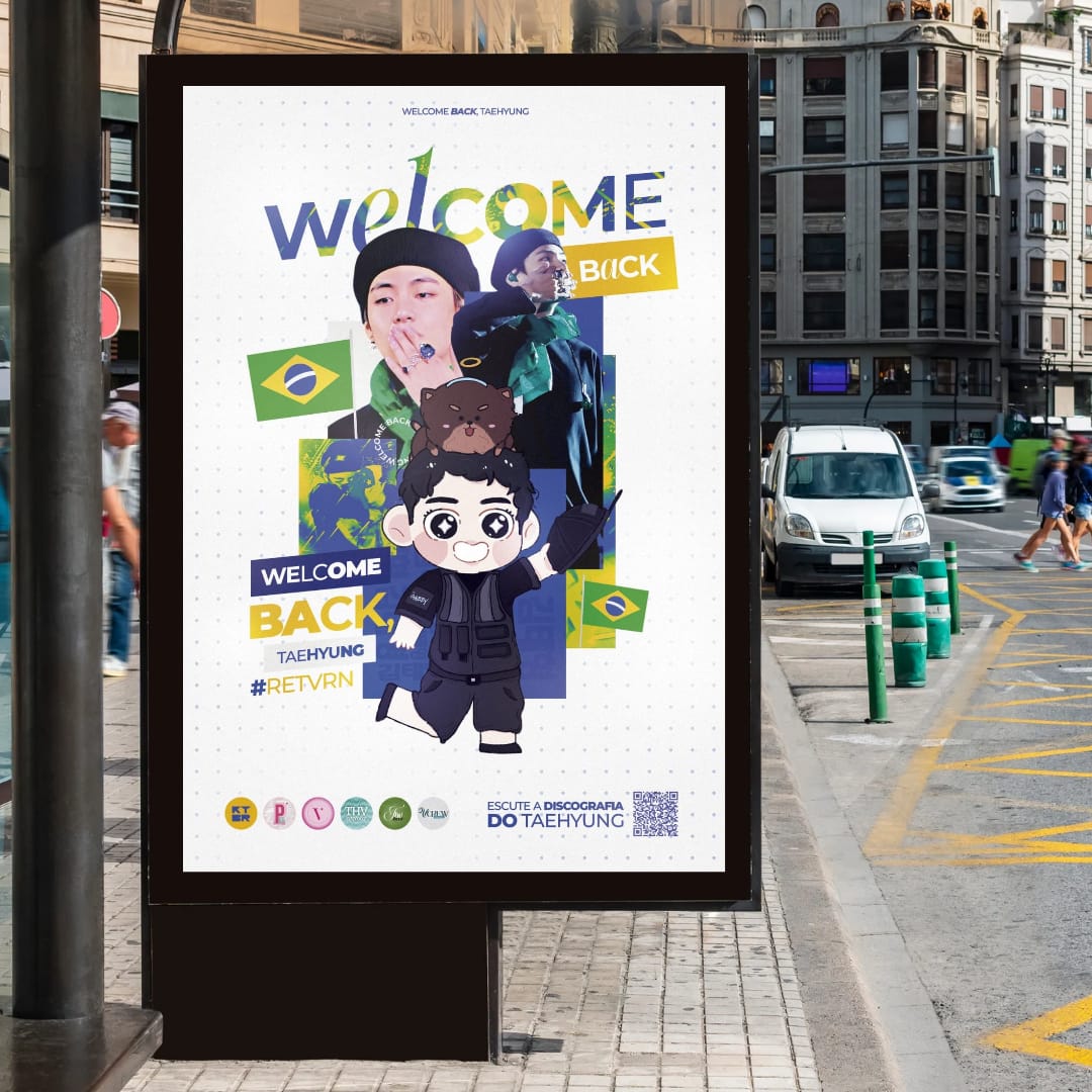 WELCOME BACK TAEHYUNG 🇧🇷

Exposição do nosso projeto para o Taehyung na *PAULISTA*!!

🗓️ Do dia 2 ao dia 15 de junho
📍Av Paulista 1776 - SP (próx méqui 1000)

E ATENÇÃO!! 🚨
Dia 08/06 estaremos por lá distribuindo brindes pra vocês, compareçam pra tirar fotos e pegarem o mimo 💜