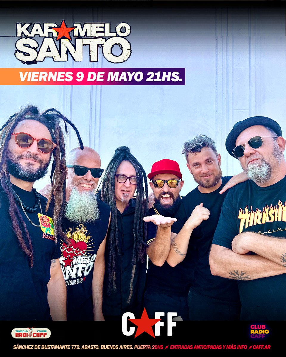 ¡Cuánta cosa buena para ir a escuchar el viernes 9 de mayo!
📍 <a href="/karamelosantoOK/">Karamelo Santo</a> en CAFF: caff.ar/shows/706
📍 Fidel Nadal en Strummer: bue.tickethoy.com/entradas-music…
📍 @AdictaBanda, <a href="/LosRiel/">Riel</a> y Bubis Vavins en Lucille: passline.com/eventos/guardi…

#rock #reggae #