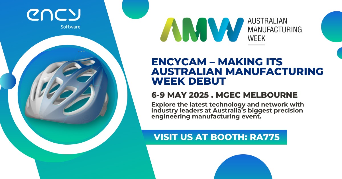 tools_nc's tweet image. EncyCAM Go Beyond CAD/CAM – See ENCY in Action at AMW 2025

📍 Meet us at Australian Manufacturing Week (AMW),  Booth RA775,  from 6–9 May 2025 at MGEC Melbourne.
 For more info, visit bit.ly/3tN2tTZ 

#EncySoftware #SmartManufacturing #AMW2025 #CADCAM #CuttingOptimi ...